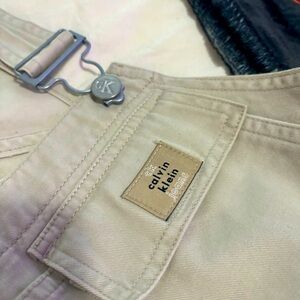 Vintage khaki Calvin Klein Painters Overalls